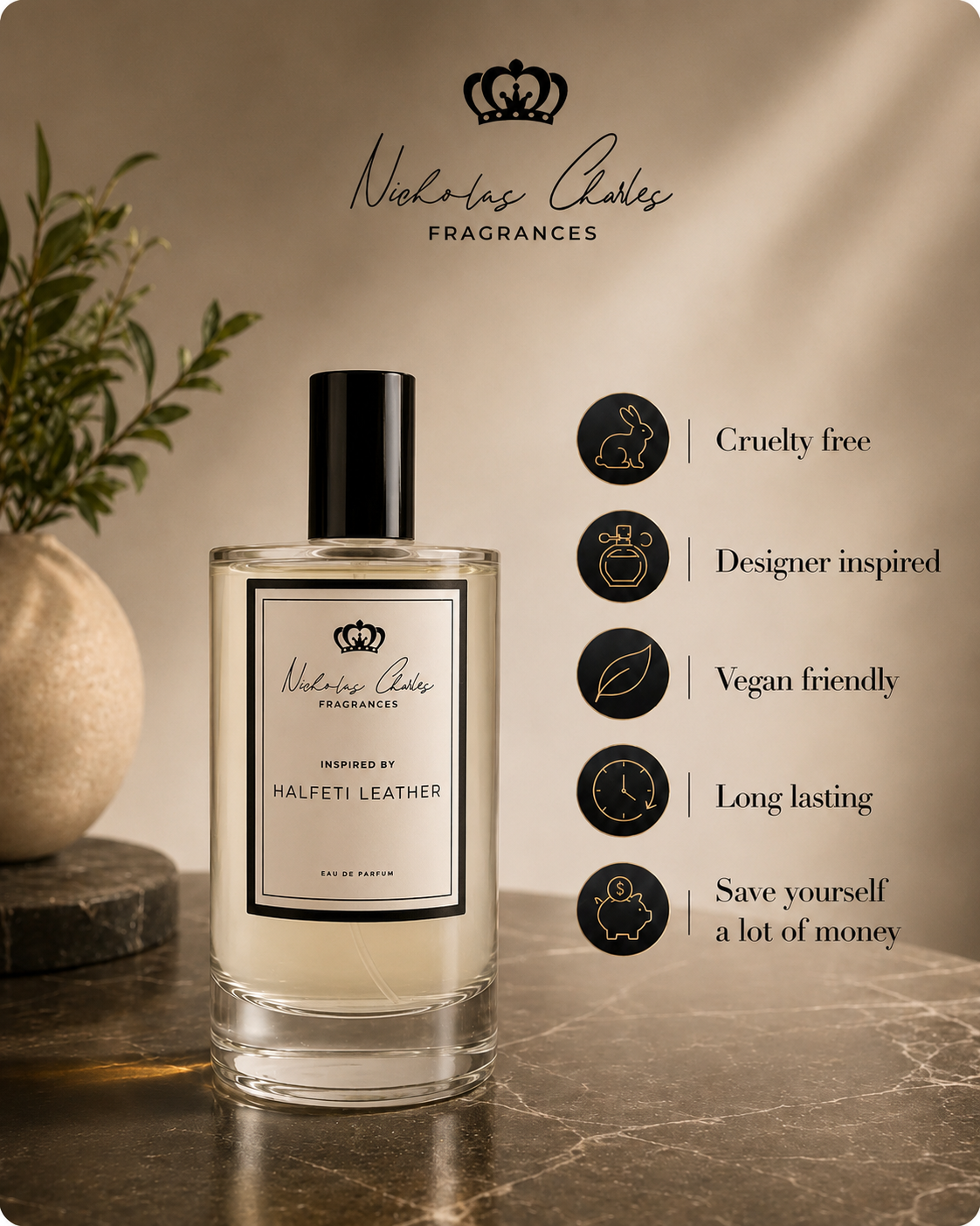 Halfeti Leather Inspired Fragrance | Penhaligon's Scent | Nicholas Charles