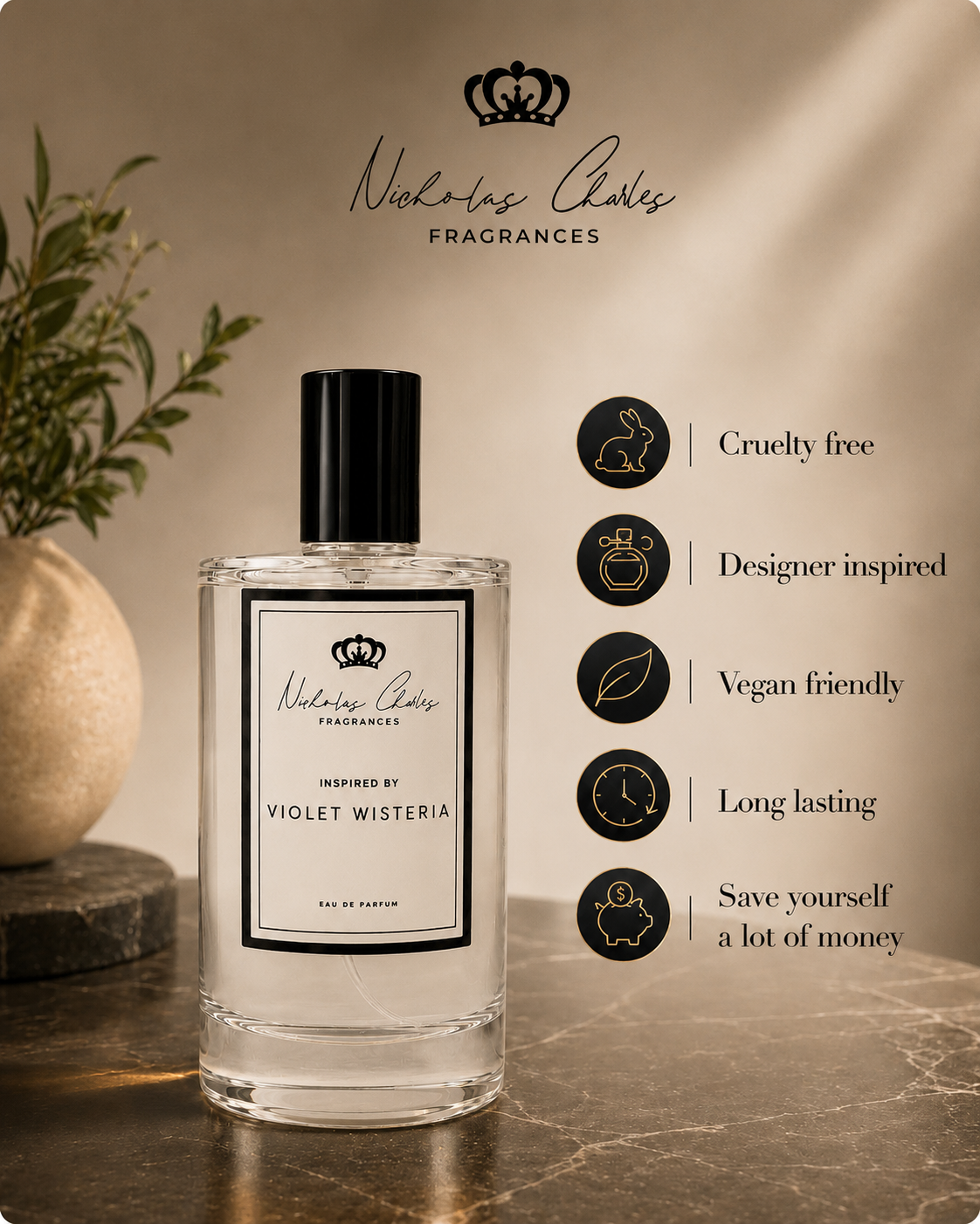 Inspired by Jo Malone London London Rain & Violet Wisteria